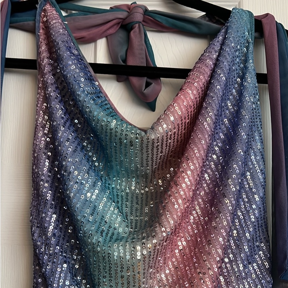 New Tank top-sequin glitter Club
